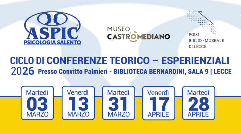 ASPIC PSICOLOGIA SALENTO CICLO DI CONFERENZE 2026