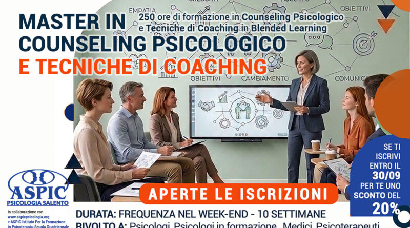 Master in  counseling psicologico  e tecniche di coaching 2027